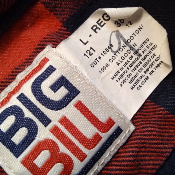 Vintage Big Bill Plaid Flannel Button Down Shirt - Picture 5 of 7